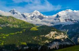 Fotoroleta szwajcaria panoramiczny widok pejzaż