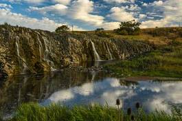 Obraz na płótnie wodospad niebo australia zmierzch