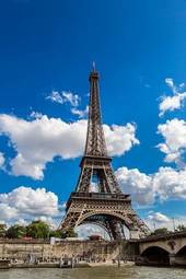 Plakat miasto piękny francja architektura most