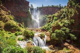 Plakat wodospad krajobraz oaza pejzaż afryka