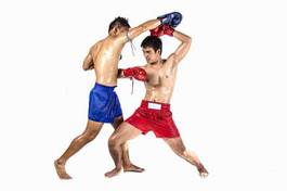 Plakat boks azjatycki bokser fitness sport