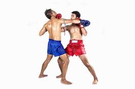 Plakat bokser tajlandia kick-boxing ludzie