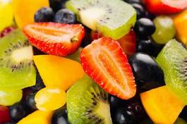 Plakat świeży deser zdrowy cytrus owoc
