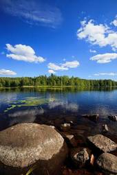 Obraz na płótnie finlandia spokojny brzeg woda