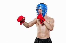 Plakat kick-boxing piękny sztuki walki sport ludzie