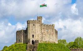 Plakat norman keep of cardiff castle - wales
