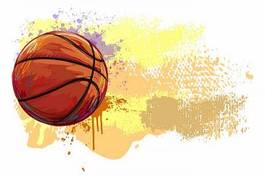 Plakat piękny piłka kompozycja koszykówka sztuka
