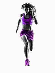 Plakat jogging ludzie kobieta lekkoatletka sport