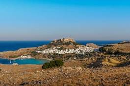 Plakat widok grecja morze grecki lato