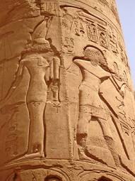 Plakat świątynia obraz egipt narodowy stary