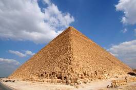 Plakat słońce niebo egipt arabski piramida