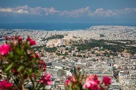 Naklejka śródmieście panorama grecja zamek ateny