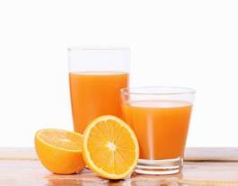 Plakat orange juice isolated on  white