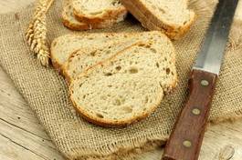 Plakat jedzenie kawałek kromka akcja chleb