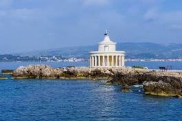 Plakat architektura morze grecja wybrzeże grecki