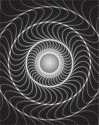 Plakat spirala wzór abstrakcja sztuka promień
