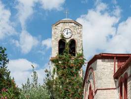 Naklejka piękny niebo kościół święty grecja
