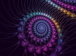 Plakat łuk spirala fraktal poświata