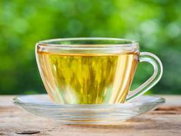 Naklejka filiżanka lato zdrowy napój herbata