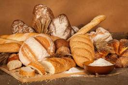 Plakat mąka pszenica chleb