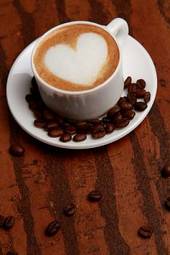 Naklejka kawiarnia napój mokka cappucino filiżanka