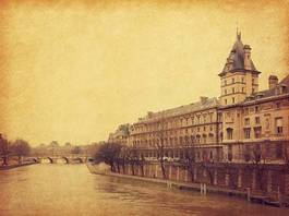 Plakat francja panoramiczny most stary