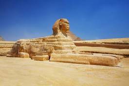Plakat statua egipt piramida antyczny afryka