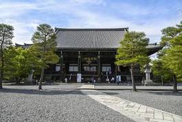 Plakat azja japoński świątynia architektura