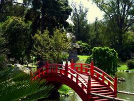 Obraz na płótnie ogród most ogród japoński park