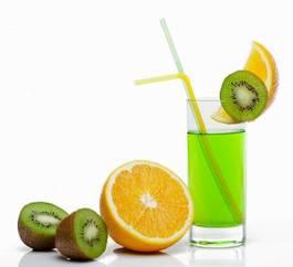 Obraz na płótnie jedzenie owoc napój kiwi