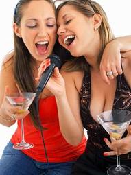 Obraz na płótnie oko ludzie karaoke napój