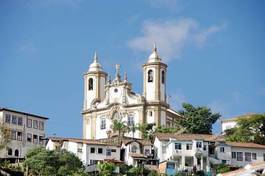 Naklejka brazylia miasto kościół niebo