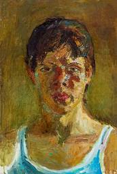 Obraz na płótnie sztuka olej portret kobieta obraz