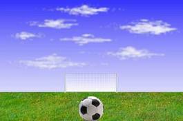 Plakat filiżanka piłka nożna sport piłka trawa