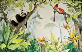 Plakat egzotyczny azja bambus