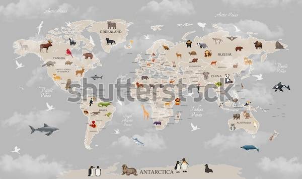 Plakat azja australia geografia afryka wieś