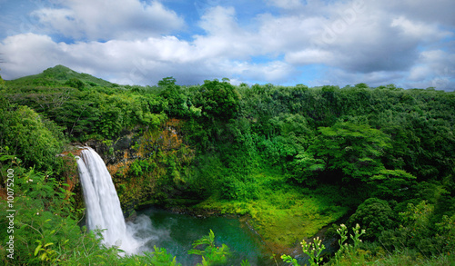 Fototapeta Krajobraz wodospadu na Hawajach