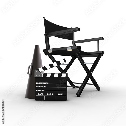 Fototapeta 3D krzesło czarny