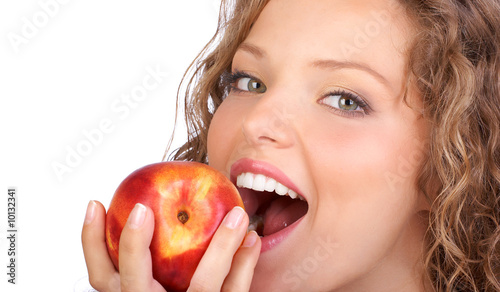 Naklejka usta owoc dziewczynka