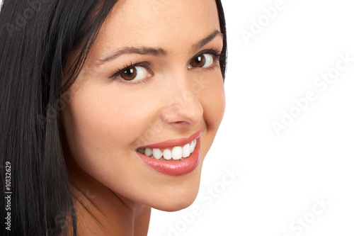 Obraz na płótnie kobieta makijaż uśmiech