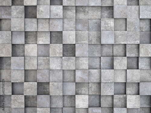 Plakat wall of concrete cubes