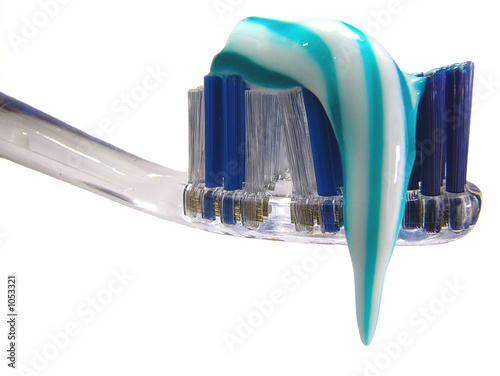 Naklejka Szczoteczka z pastą do zębów