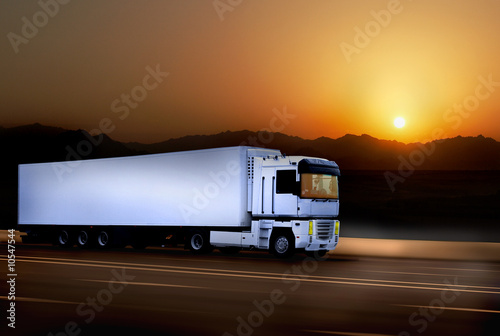 Fotoroleta autostrada transport ciężarówka droga