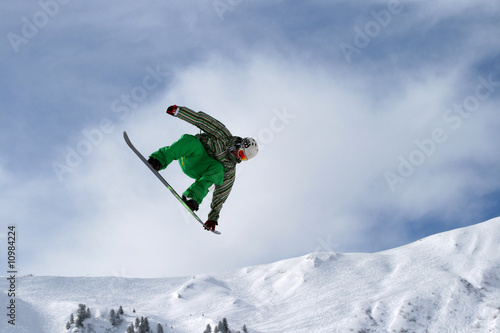 Fototapeta austria mężczyzna śnieg góra niebo
