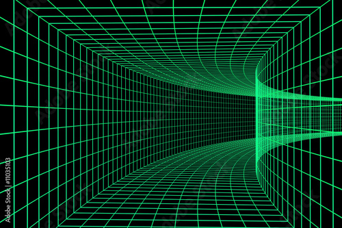 Fototapeta fala ruch wzór 3D tunel