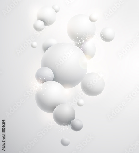 Fototapeta Abstract white background with geometric elements