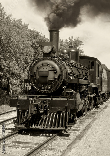 Fototapeta lokomotywa silnik vintage stary