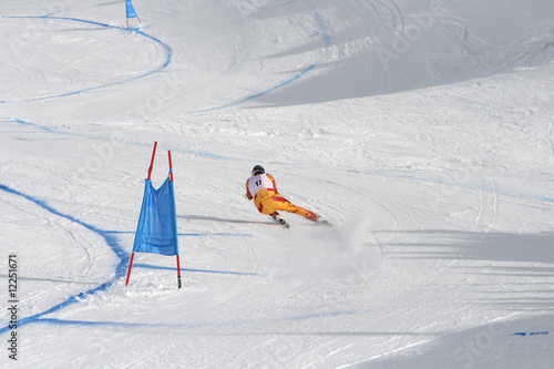 Plakat narty narciarz vancouver sport