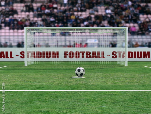 Naklejka piłka nożna trawa piłka stadion włoski
