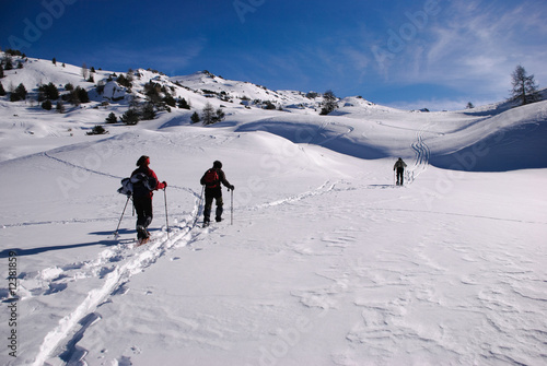 Naklejka góra sporty zimowe śnieg